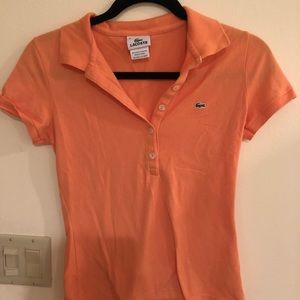 Orange Lacoste Polo